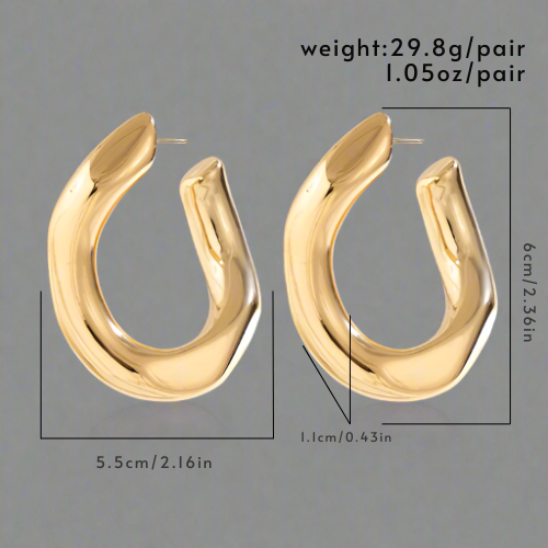 CHLOE OPEN HOOP EARRINGS